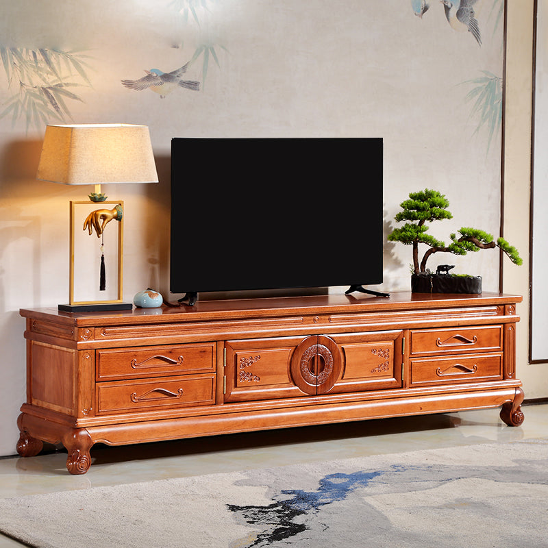 Wooden TV Cabinet Classical Storage TV Stand for Living Room 79"L x 18"W x 21"H Wood Cabinet Enclosed Storage Clearhalo 'furn' 'furn_tv_stands_entertainment_centers' 'Furniture' 'Living Room Furniture' 'TV Stands & Entertainment Centers' 'TV Stands & Media Storage Furniture' 'tv_stands_entertainment_centers' 6285663