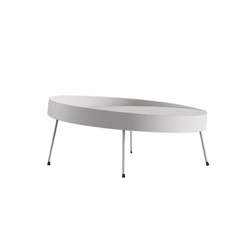 Mesa de centro redonda de hierro de mediados de siglo, juego de mesa de cóctel con tapa de bandeja de 2 piezas
