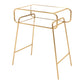 14"W X 21"H Modern Nightstand Glass Accent Table Nightstand without Drawers