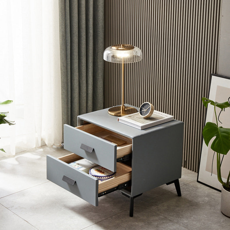 Mobile moderno comodino accento in legno massiccio per camera da letto