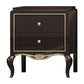 Traditional Bedside Cabinet Solid Wood Bed Nightstand with Legs