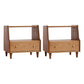 1 Drawer Medium Wood Nightstand Modern Solid Wood Night Table ,19.7" Tall 20"L x 16"W x 20"H Cherry Wood 2 Piece Set Clearhalo 'Bedroom Furniture' 'furn' 'furn_night_stand' 'Furniture' 'night_stand' 'Nightstands' 6285868