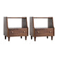 1 Drawer Medium Wood Nightstand Modern Solid Wood Night Table ,19.7" Tall 18"L x 16"W x 20"H Dark Walnut 2 Piece Set Clearhalo 'Bedroom Furniture' 'furn' 'furn_night_stand' 'Furniture' 'night_stand' 'Nightstands' 6285871