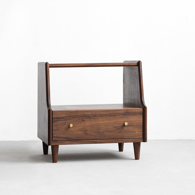1 Drawer Medium Wood Nightstand Modern Solid Wood Night Table ,19.7" Tall 20"L x 16"W x 20"H Dark Walnut 1 Piece Clearhalo 'Bedroom Furniture' 'furn' 'furn_night_stand' 'Furniture' 'night_stand' 'Nightstands' 6285873
