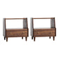 1 Drawer Medium Wood Nightstand Modern Solid Wood Night Table ,19.7" Tall 20"L x 16"W x 20"H Dark Walnut 2 Piece Set Clearhalo 'Bedroom Furniture' 'furn' 'furn_night_stand' 'Furniture' 'night_stand' 'Nightstands' 6285875