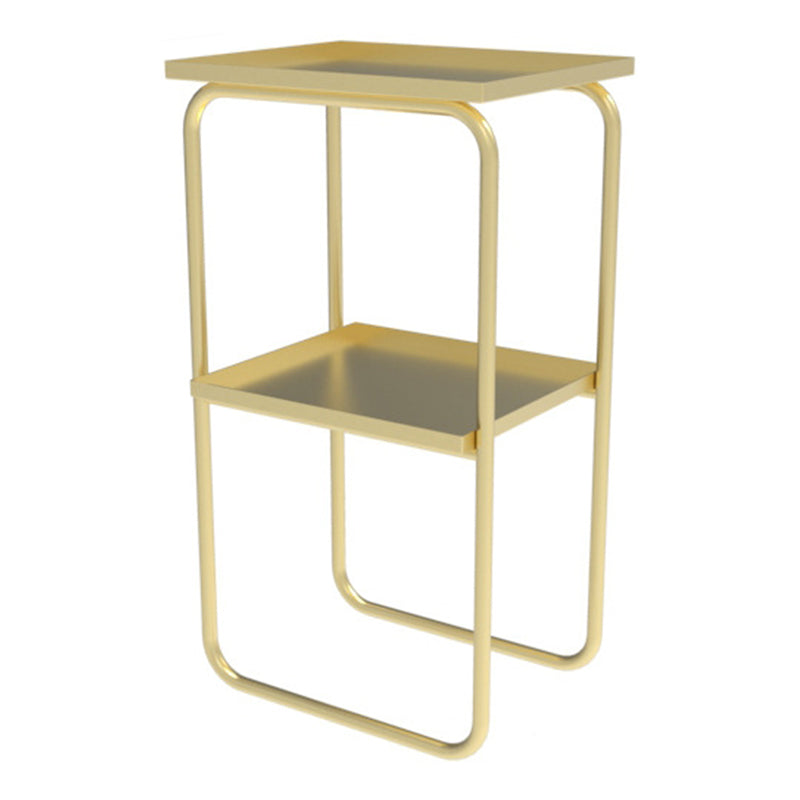 16,5 "W x 30" H Tavolo da notte in metallo moderno con 2 ripiani
