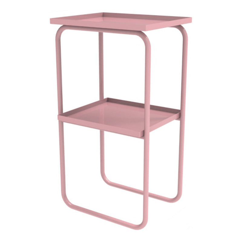 16,5 "W x 30" H Tavolo da notte in metallo moderno con 2 ripiani