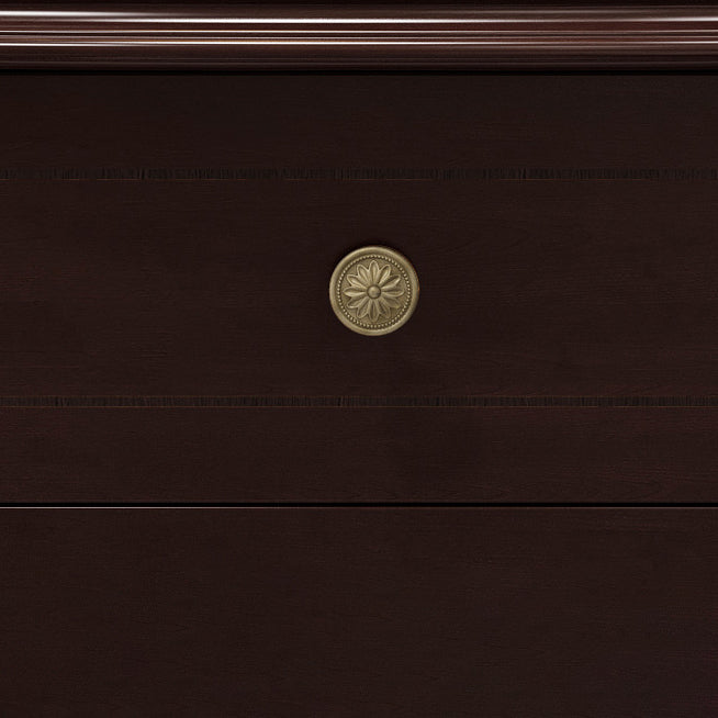 2 cassetti tavolo da notte in legno massiccio tradizionale comodino, 23,6 "di altezza