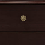 2 cassetti tavolo da notte in legno massiccio tradizionale comodino, 23,6 "di altezza