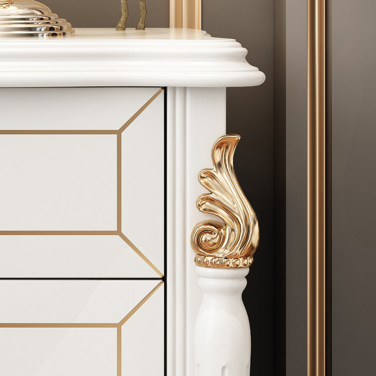 2 cassetti tavolo da notte in legno massiccio tradizionale comodino, 23,6 "di altezza