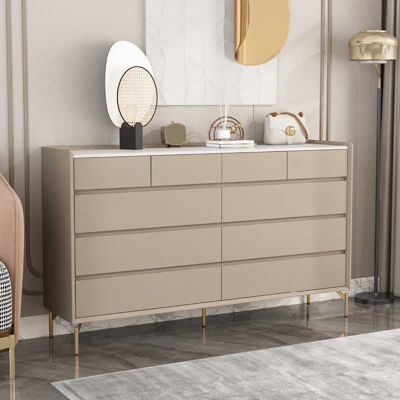 Glam Stone - Cassettiera portaoggetti per camera da letto, ampia 40,6 cm, bianca con cassetti