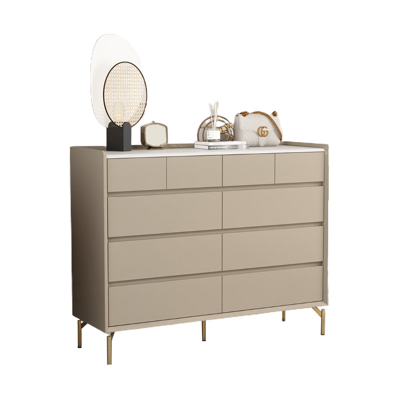 Glam Stone - Cassettiera portaoggetti per camera da letto, ampia 40,6 cm, bianca con cassetti