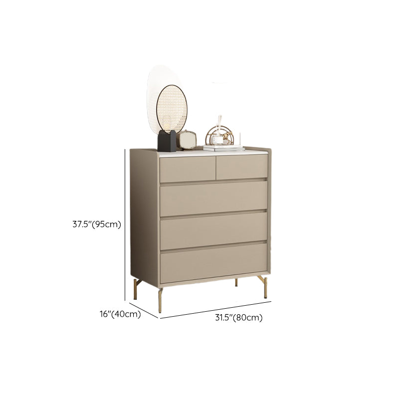 Glam Stone - Cassettiera portaoggetti per camera da letto, ampia 40,6 cm, bianca con cassetti