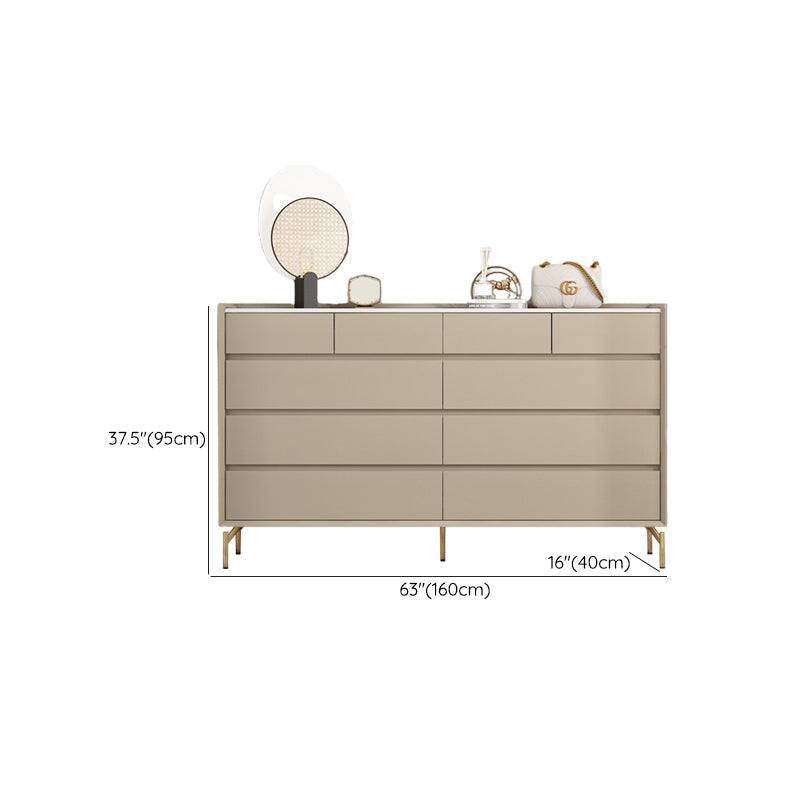 Glam Stone - Cassettiera portaoggetti per camera da letto, ampia 40,6 cm, bianca con cassetti