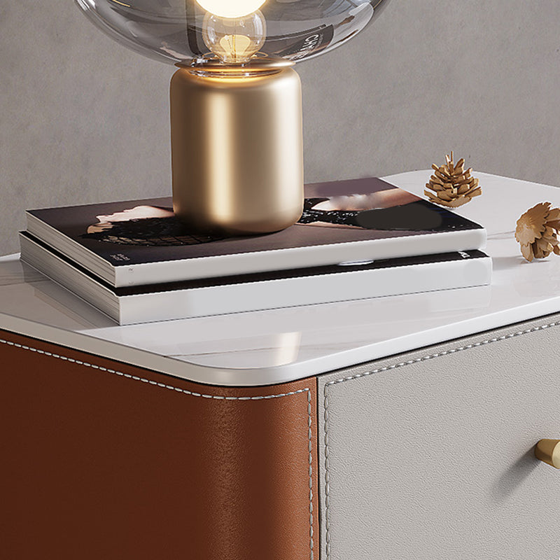 Glam Stone 収納チェスト 寝室用 縦型 幅16インチ チェスト 引き出し付き