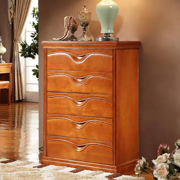Traditional Storage Chest Dresser Solid Wood Storage Chest with 3/4/5 Drawers Red Brown 5 Clearhalo 'Bedroom Furniture' 'Dressers & Chests' 'dressers_chests' 'furn' 'furn_dressers_chests' 'Furniture' 6286219
