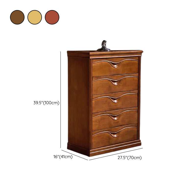 Traditional Storage Chest Dresser Solid Wood Storage Chest with 3/4/5 Drawers Clearhalo 'Bedroom Furniture' 'Dressers & Chests' 'dressers_chests' 'furn' 'furn_dressers_chests' 'Furniture' 6286229