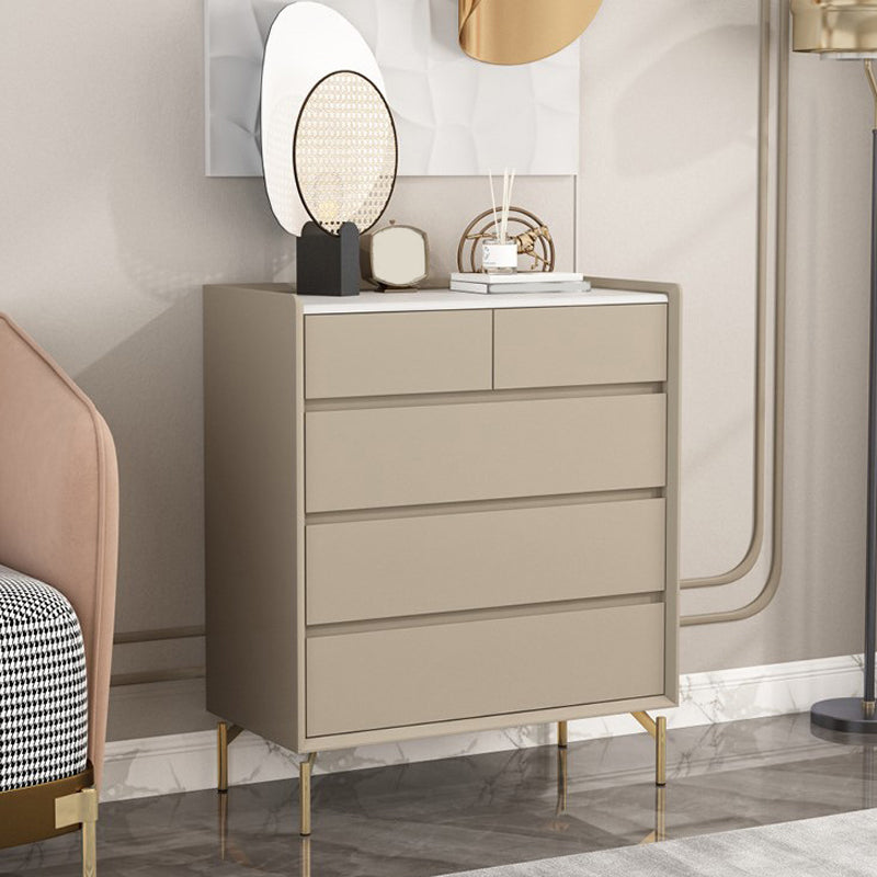 Glam Stone - Cassettiera portaoggetti per camera da letto, ampia 40,6 cm, bianca con cassetti