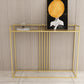 Rectangle Console Accent Table Antique Finish Console Sofa Table in Metal
