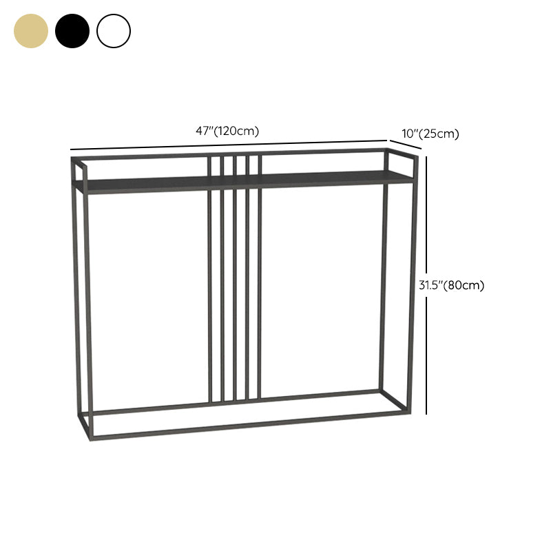Rectangle Console Accent Table Antique Finish Console Sofa Table in Metal
