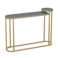 Glam Oval Console Accent Table Antique Finish Console Sofa Table