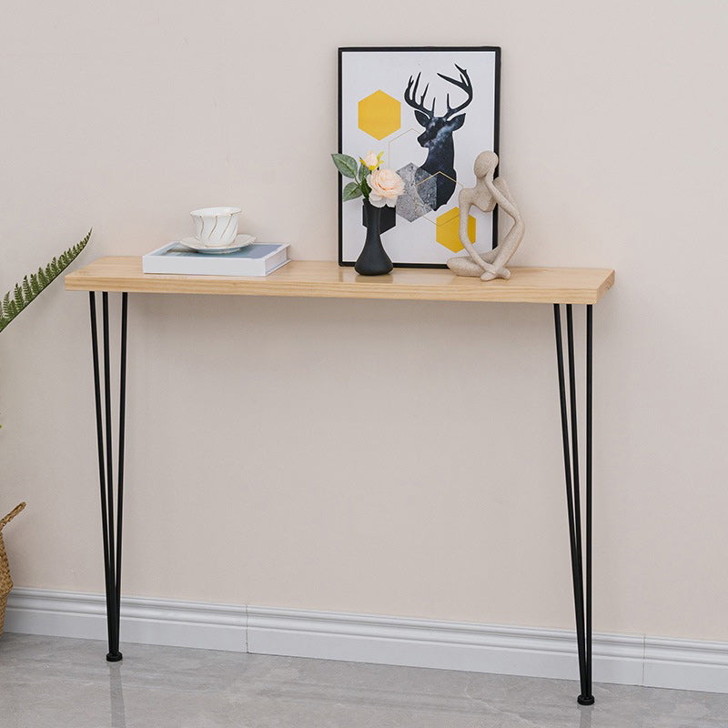 31.5 Inch Height Console Table Solid Wood Contemporary Console Black Clearhalo 'Console Tables' 'console_tables' 'Entry & Mudroom Furniture' 'furn' 'furn_console_tables' 'Furniture' 6286375