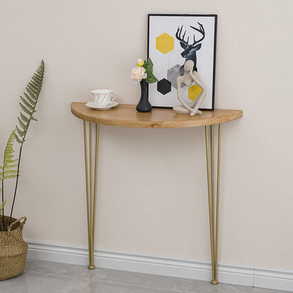 31.5 Inch Height Console Table Solid Wood Contemporary Console 31"L x 12"W x 31"H Gold