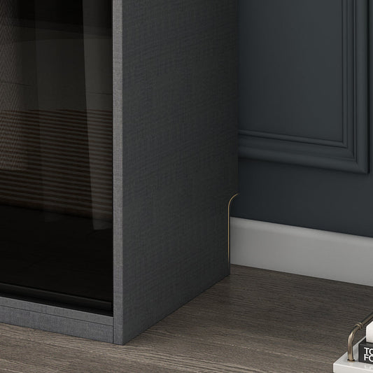 Moderne Style Glass Garderobe Schlafzimmer Garderobenschrank mit 1 Schublade