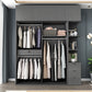 Modern Style Glass Wardrobe Bedroom Wardrobe Closet with 1 Drawer