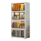 5-Door Storage Cabinet Contemporary Plastic Wardrobe Armoire 21.7"L x 12.6"W x 47.2"H White-Clear Clearhalo 'Armoires & Wardrobes' 'armoires_wardrobes' 'Bedroom Furniture' 'furn' 'furn_armoires_wardrobes' 'Furniture' 6287237