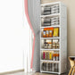 5-Door Storage Cabinet Contemporary Plastic Wardrobe Armoire Clearhalo 'Armoires & Wardrobes' 'armoires_wardrobes' 'Bedroom Furniture' 'furn' 'furn_armoires_wardrobes' 'Furniture' 6287251