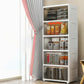 5-Door Storage Cabinet Contemporary Plastic Wardrobe Armoire Clearhalo 'Armoires & Wardrobes' 'armoires_wardrobes' 'Bedroom Furniture' 'furn' 'furn_armoires_wardrobes' 'Furniture' 6287254