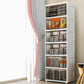 5-Door Storage Cabinet Contemporary Plastic Wardrobe Armoire Clearhalo 'Armoires & Wardrobes' 'armoires_wardrobes' 'Bedroom Furniture' 'furn' 'furn_armoires_wardrobes' 'Furniture' 6287256