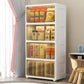 5-Door Storage Cabinet Contemporary Plastic Wardrobe Armoire Clearhalo 'Armoires & Wardrobes' 'armoires_wardrobes' 'Bedroom Furniture' 'furn' 'furn_armoires_wardrobes' 'Furniture' 6287258