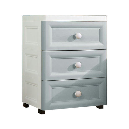 Plastic Wardrobe Armoire with Legs Modern Storage Cabinet with Drawer 14.6"L x 12.2"W x 20.1"H White-Blue Clearhalo 'Armoires & Wardrobes' 'armoires_wardrobes' 'Bedroom Furniture' 'furn' 'furn_armoires_wardrobes' 'Furniture' 6287272
