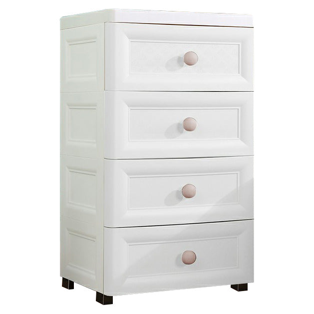 Plastic Wardrobe Armoire with Legs Modern Storage Cabinet with Drawer 14.6"L x 12.2"W x 26.4"H White Clearhalo 'Armoires & Wardrobes' 'armoires_wardrobes' 'Bedroom Furniture' 'furn' 'furn_armoires_wardrobes' 'Furniture' 6287276