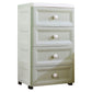 Plastic Wardrobe Armoire with Legs Modern Storage Cabinet with Drawer 14.6"L x 12.2"W x 26.4"H White-Green Clearhalo 'Armoires & Wardrobes' 'armoires_wardrobes' 'Bedroom Furniture' 'furn' 'furn_armoires_wardrobes' 'Furniture' 6287279
