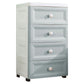 Plastic Wardrobe Armoire with Legs Modern Storage Cabinet with Drawer 14.6"L x 12.2"W x 26.4"H White-Blue Clearhalo 'Armoires & Wardrobes' 'armoires_wardrobes' 'Bedroom Furniture' 'furn' 'furn_armoires_wardrobes' 'Furniture' 6287281