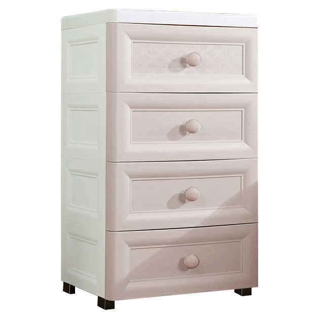 Plastic Wardrobe Armoire with Legs Modern Storage Cabinet with Drawer 14.6"L x 12.2"W x 26.4"H White-Apricot Clearhalo 'Armoires & Wardrobes' 'armoires_wardrobes' 'Bedroom Furniture' 'furn' 'furn_armoires_wardrobes' 'Furniture' 6287283