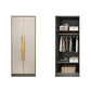 Contemporary Wardrobe Closet with Shelves Engineered Wood Wardrobe Armoire