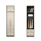 Contemporary Wardrobe Closet with Shelves Engineered Wood Wardrobe Armoire