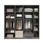 Contemporary Wardrobe Closet with Shelves Engineered Wood Wardrobe Armoire