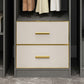 Contemporary Wardrobe Closet with Shelves Engineered Wood Wardrobe Armoire