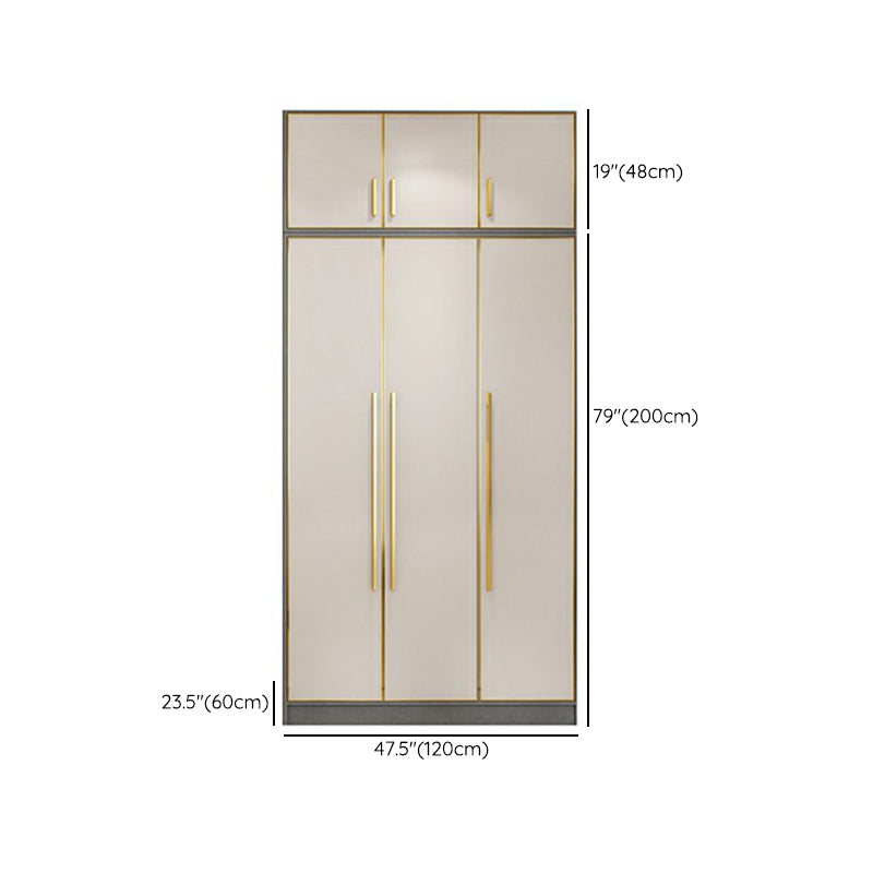 Contemporary Wardrobe Closet with Shelves Engineered Wood Wardrobe Armoire