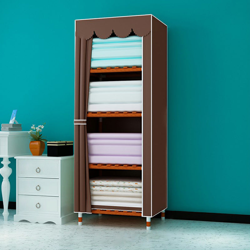 Modern Wardrobe with Solid Wood Frame Matte Finish Cabinet for Bedroom
