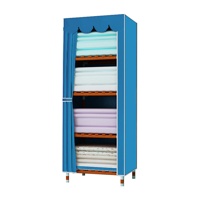 Modern Wardrobe with Solid Wood Frame Matte Finish Cabinet for Bedroom