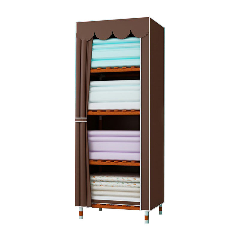 Modern Wardrobe with Solid Wood Frame Matte Finish Cabinet for Bedroom