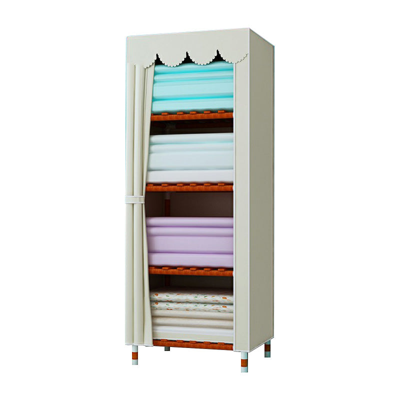 Modern Wardrobe with Solid Wood Frame Matte Finish Cabinet for Bedroom