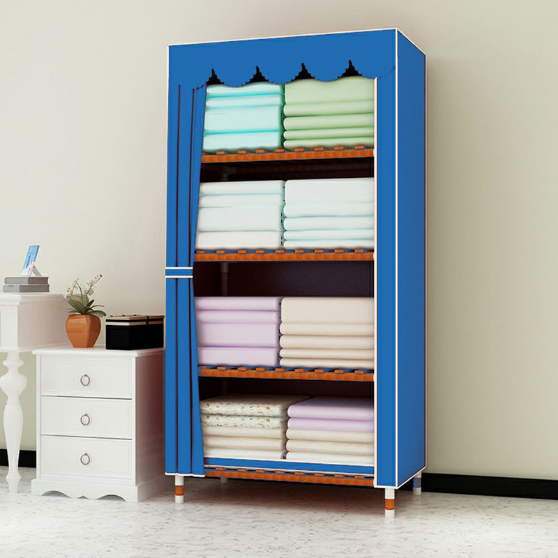 Modern Wardrobe with Solid Wood Frame Matte Finish Cabinet for Bedroom