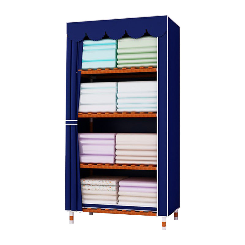 Modern Wardrobe with Solid Wood Frame Matte Finish Cabinet for Bedroom